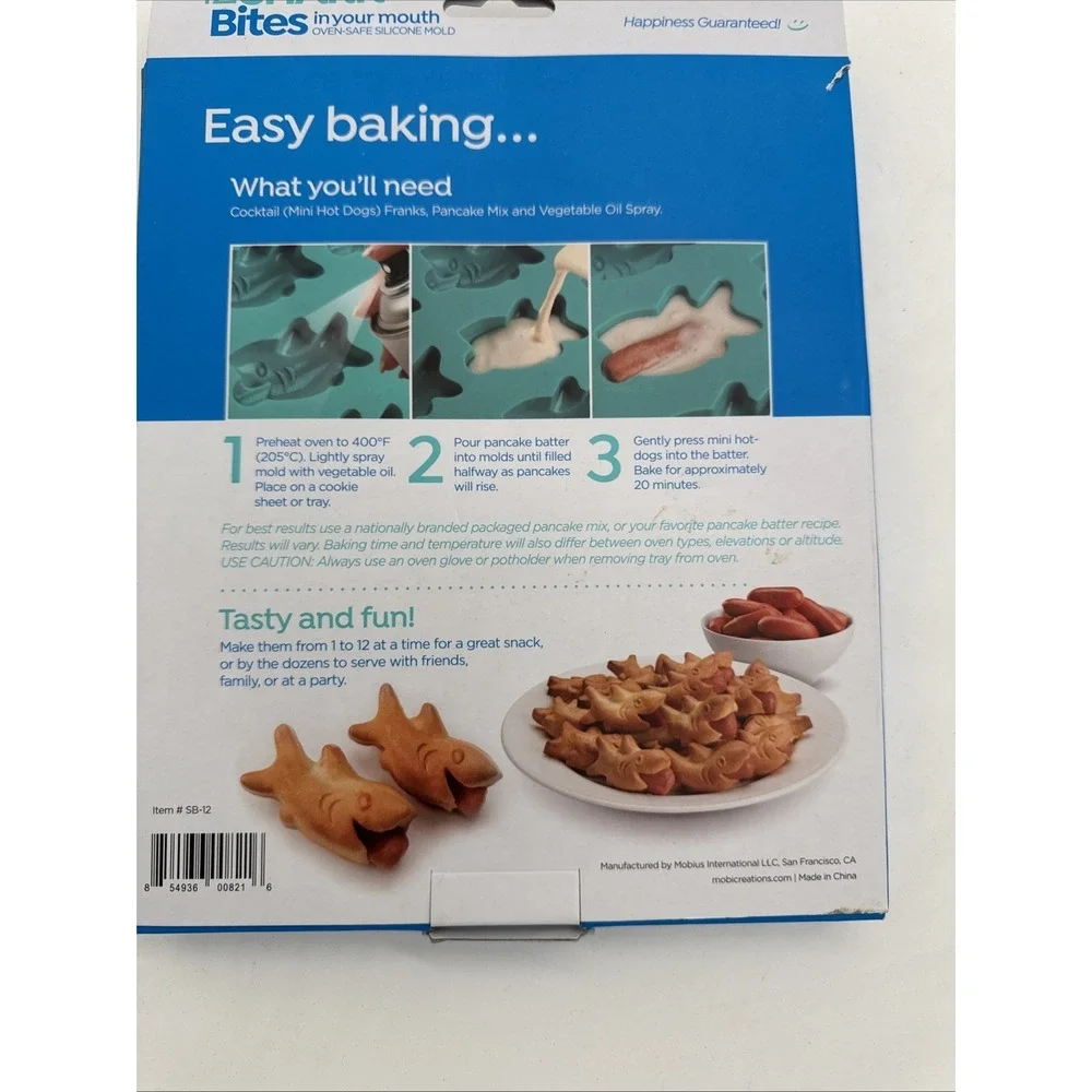 NEW-Mobi 12 Shark Bites Oven-Safe 9.5